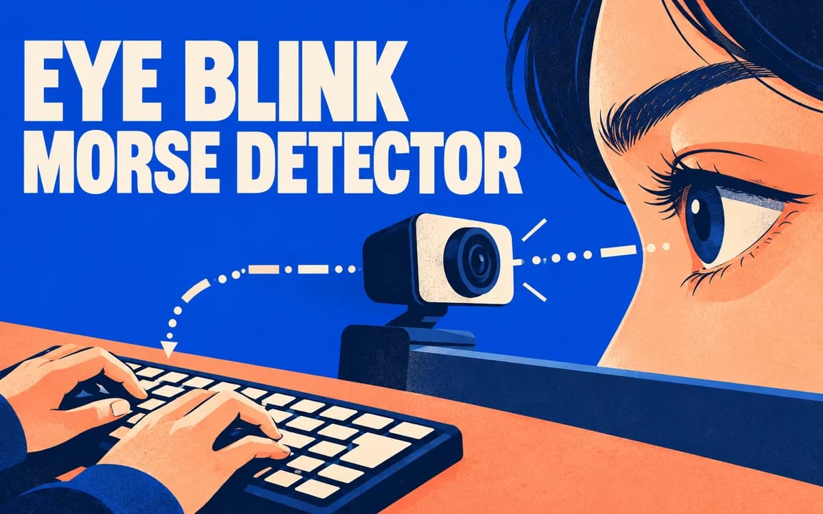 Eye Blink Morse Detector illustrated project poster