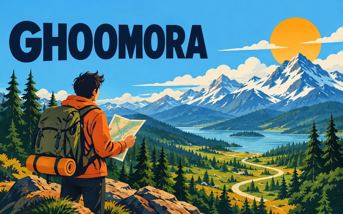 Ghoomora illustrated project poster