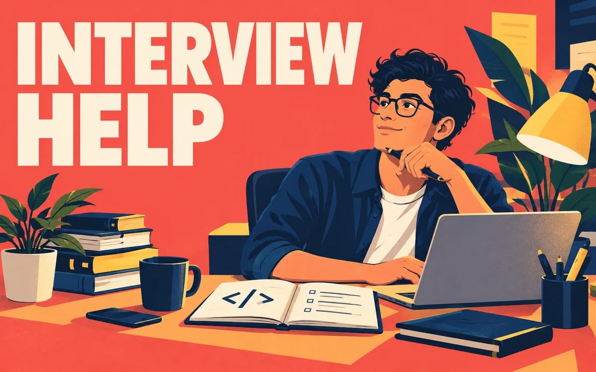 Interview Help illustrated project poster